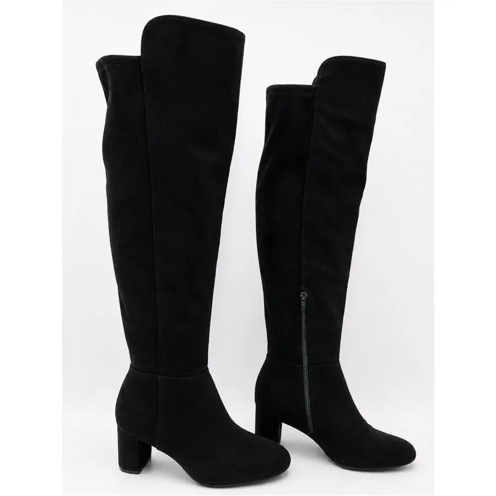 Kelly & Katie Hayd Wide Calf Tall Boots Black Size 7.5W